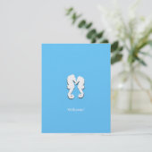 宛先ウェディングシーホース歓迎ゲストカード サンキューカード (スタンド正面)