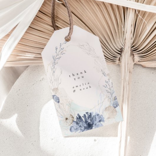宛先ウェディングダスティブルーサンキューレメッセージカード ギフトタグ