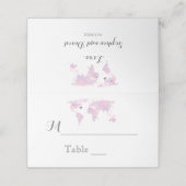 宛先ウェディングトラベルウォーターのカラーワールドマップ プレイスカード (外部開封)