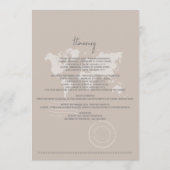 宛先ウェディングパスポートコンパスの旅程 プログラム (裏面)