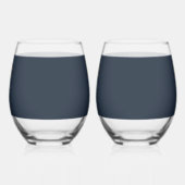 宛先ウェディングパスポートコンパス結婚式の引き出物 ステムなしワイングラス (左)