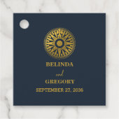 宛先ウェディングパスポートコンパス結婚式の引き出物 フェイバータグ (正面)