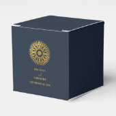 宛先ウェディングパスポートコンパス結婚式の引き出物 フェイバーボックス (正面サイド)