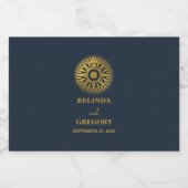 宛先ウェディングパスポートコンパス結婚式の引き出物 リキュールボトルラベル (シングルラベル)