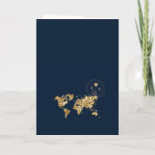 宛先ウェディングパスポート世界地図QRコード 招待状 (裏面)