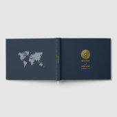 宛先ウェディングパスポ結婚ーツコンパス ゲストブック (全面)