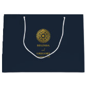 宛先ウェディングパスポ結婚ーツコンパス ラージペーパーバッグ (正面)