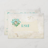 宛先ウェディングビーチRSVP 出欠カード (正面/裏面)