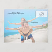 宛先ウェディングフォト日付の保存 案内ポストカード (裏面)