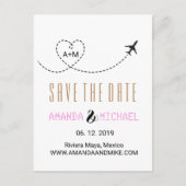 宛先ウェディングフォト日付の保存 案内ポストカード (正面)