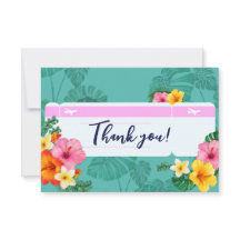 宛先ウェディングボーディングパスサンキューカード