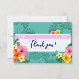 宛先ウェディングボーディングパスサンキューカード サンキューカード