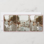 宛先ウェディングボーディングパスチケットQRコード 招待状 (裏面)