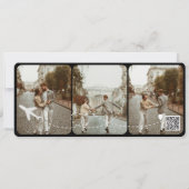 宛先ウェディングボーディングパスチケットQRコード 招待状 (裏面)