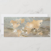 宛先ウェディングボーディングパストロピカルビーチ 招待状 (裏面)