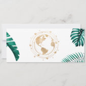 宛先ウェディングボーディングパスハートワールドマップ 招待状 (裏面)