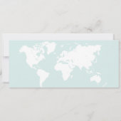 宛先ウェディングボーディングパスハート飛行機アイコン 招待状 (裏面)