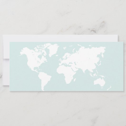 宛先ウェディングボーディングパスハート飛行機アイコン 招待状 (裏面)