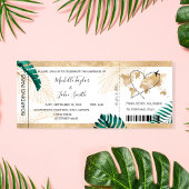 宛先ウェディングボーディングパスハート飛行機アイコン 招待状