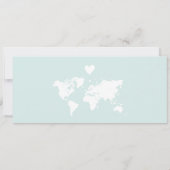 宛先ウェディングボーディングパスハート飛行機アイコン 招待状 (裏面)