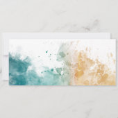 宛先ウェディングボーディングパスビーチ海 招待状 (裏面)