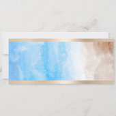 宛先ウェディングボーディングパスビーチ海Invi 招待状 (裏面)