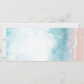 宛先ウェディングボーディングパスビーチ海Invi 招待状 (裏面)