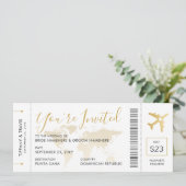 宛先ウェディングボーディングパス招待状 招待状 (スタンド正面)