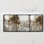 宛先ウェディングボーディングパス飛行機チケット 招待状 (裏面)