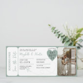 宛先ウェディングボーディングパス飛行機チケット 招待状 (スタンド正面)