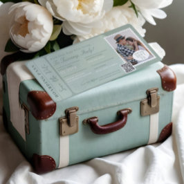 宛先ウェディングボーディングパス飛行機チケット 招待状