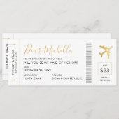 宛先ウェディングメイド・オブ・オーナー（花嫁付き添い人）提案カード 招待状 (正面/裏面)