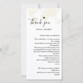 宛先ウェディングメニューとサンキューカード (正面)
