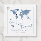 宛先ウェディングワールドマップトラベルテーマ フェイバータグ (正面)