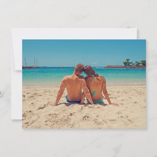 宛先ウェディング手書きモダン2枚の写真 セーブザデート (裏面)