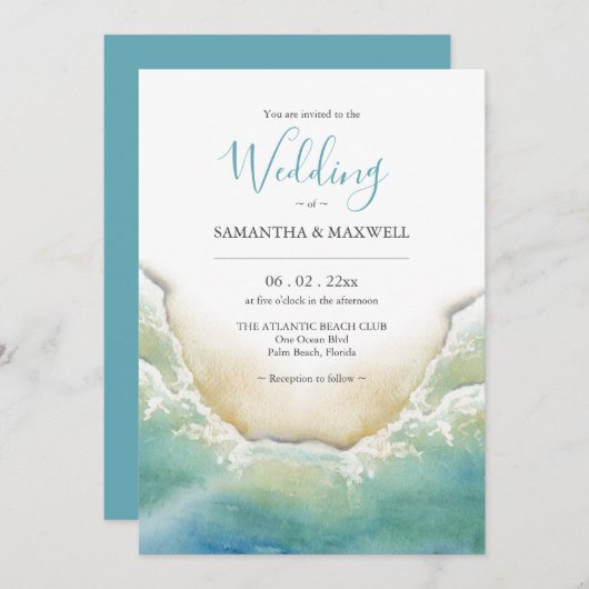 宛先ウェディング招待状QRコード 招待状 (正面/裏面)