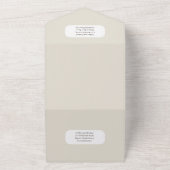 宛先ウェディング招待状RSVP |無料タイムライン オールインワン招待状 (外側)