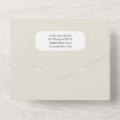 宛先ウェディング招待状RSVP |無料タイムライン オールインワン招待状 (裏面)