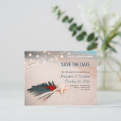 宛先ウェディング日付の保存チケット 案内ポストカード (スタンド正面)
