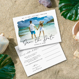 宛先ウェディング日付の保存 案内ポストカード