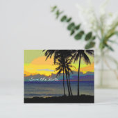 宛先ウェディング日付の保存 案内ポストカード (スタンド正面)