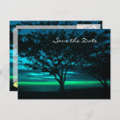 宛先ウェディング日付の保存 案内ポストカード (正面/裏面)