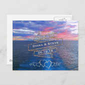 宛先ウェディング日付の保存 | 熱帯海 案内ポストカード (正面/裏面)