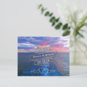 宛先ウェディング日付の保存 | 熱帯海 案内ポストカード (スタンド正面)
