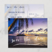 宛先ウェディング日付はがきを保存 案内ポストカード (正面/裏面)