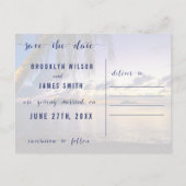 宛先ウェディング日付はがきを保存 案内ポストカード (裏面)