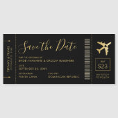 宛先ウェディング日付を保存チケット磁石 (正面)