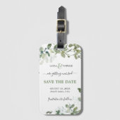 宛先ウェディング日付ゲストの保存 ラゲッジタグ (正面縦)