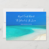 宛先ウェディング日付保存ビーチ 招待状 (裏面)