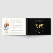 宛先ウェディング編集可能パスポートフォトページ ゲストブック (全面)